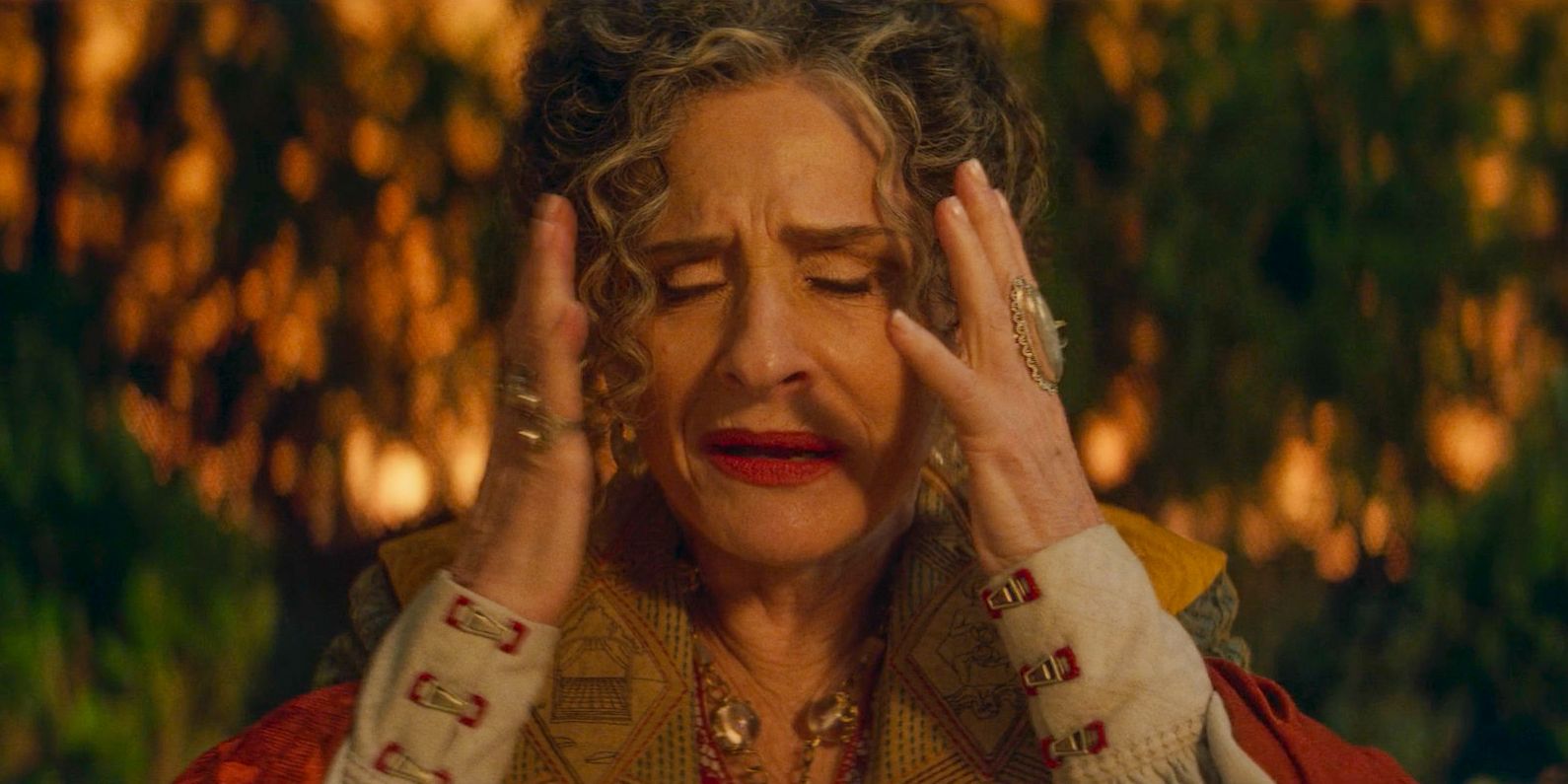 Lilia (Patti LuPone) desperate to her mental walkabout  in Agatha All Along Season 1 Episode 7