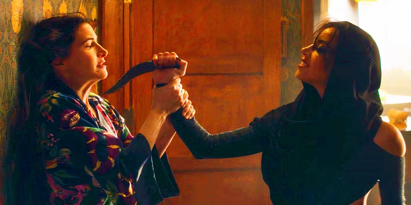 Agatha Harkness and Rio Vidal fighting at the end of Agatha All Along episode 1