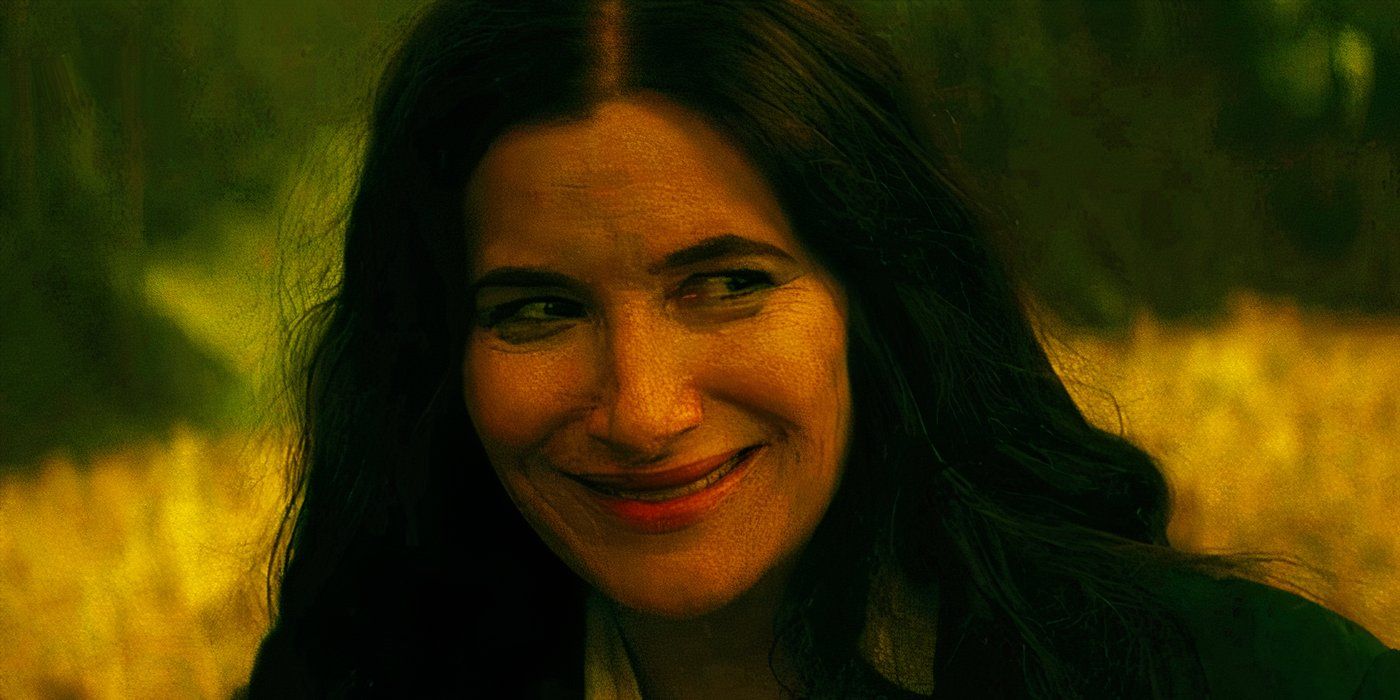 Agatha Harkness smiling in Agatha All Along episode 5