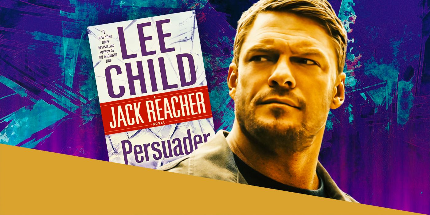 Alan Ritchson Next to a Jack Reacher Book