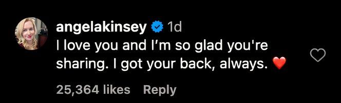 Angela Kinsey's support to Jenna Fischer's post