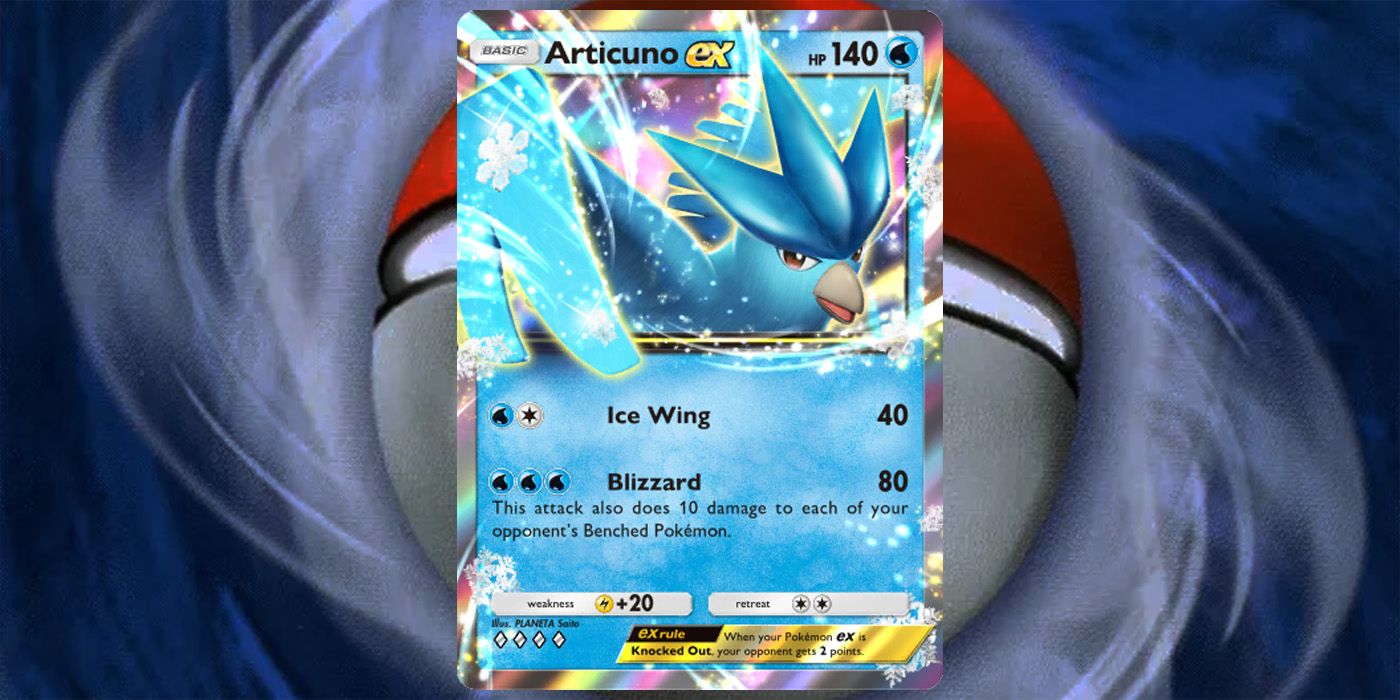 Articuno ex del juego móvil Pokemon TCG Pocket