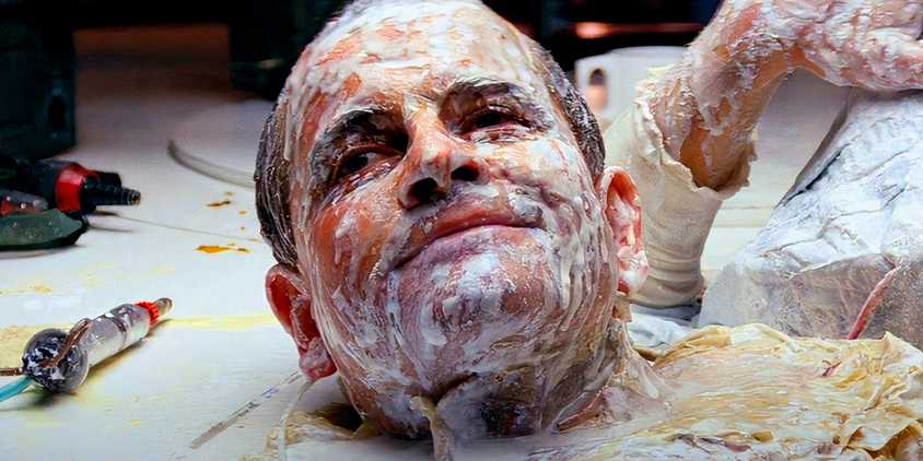 Ash's severed head on the floor in Alien 1979