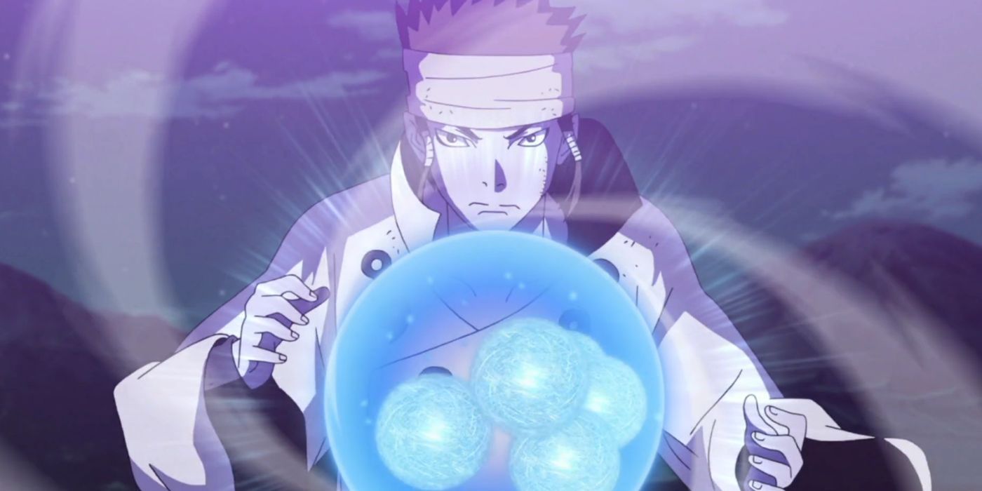 Asura Otsutsuki creating his version of the rasengan