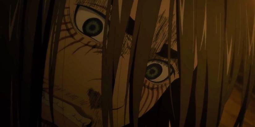 Attack on Titan - Eren grimaces after Sasha dies