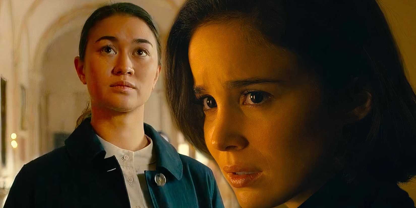 Beatrice looking solemn in Warrior Nun season 2 post-credits scene next to Ava looking worried in Warrior Nun season 2