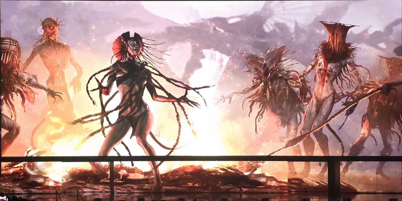 Avatar: Fire And Ash concept art of new clan "Ash people" revealed at Disney D23 Expo