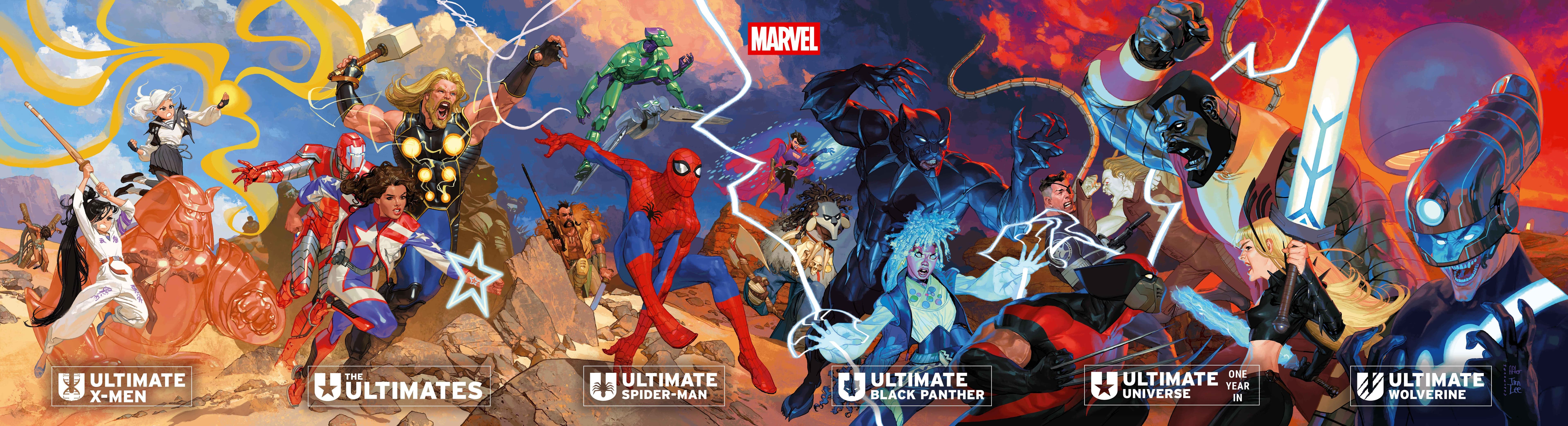 Josemaria Casanovas Ultimate Universe variant art - X-Men, Ultimates, Spider-Man, Black Panther, Wolverine, etc