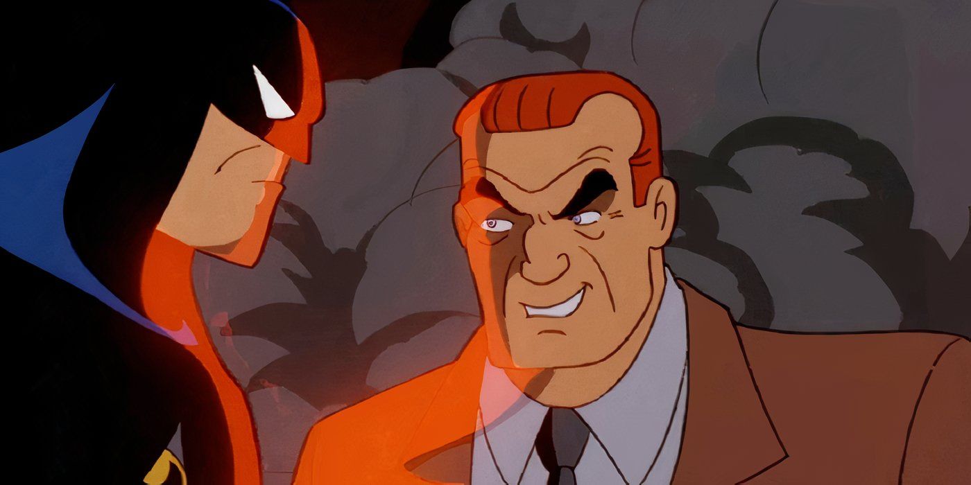 Batman and Roland Daggett in Batman the Animated Series