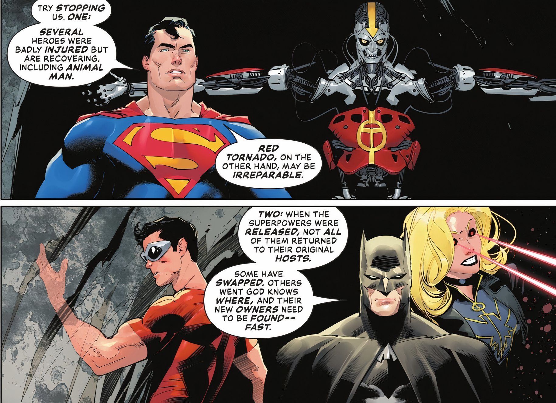 Batman e Superman discutem Absolute Power Fallout DC