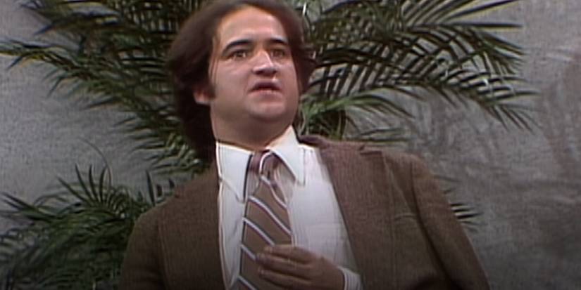 John Belushi in the Sharkbite sketch on the first SNL episode.