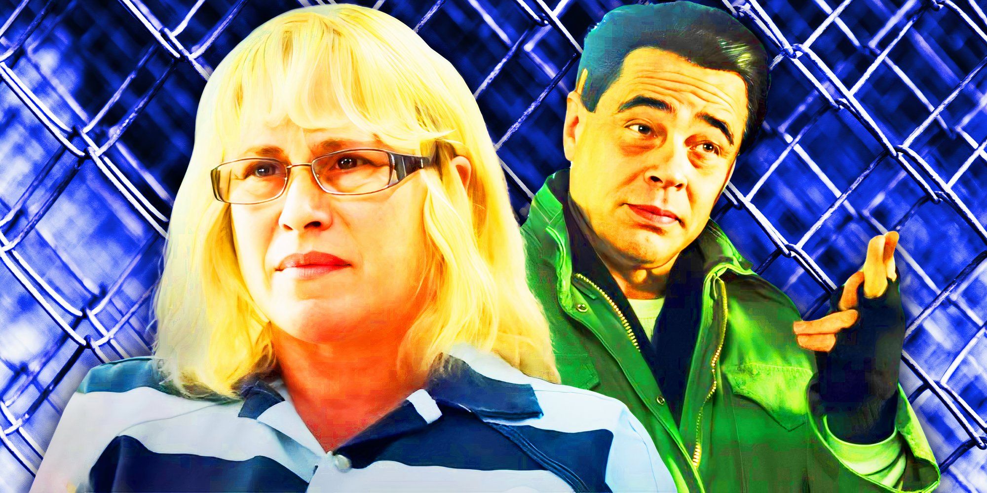 Benicio del Toro and Patricia Arquette in Escape At Dannemora