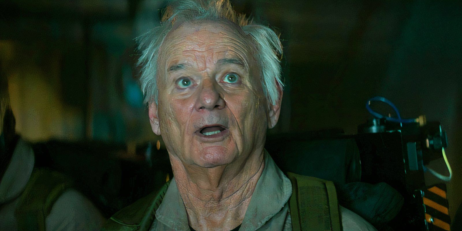 Bill Murray looking shocked as Peter Venkman in Ghostbusters Frozen Empire