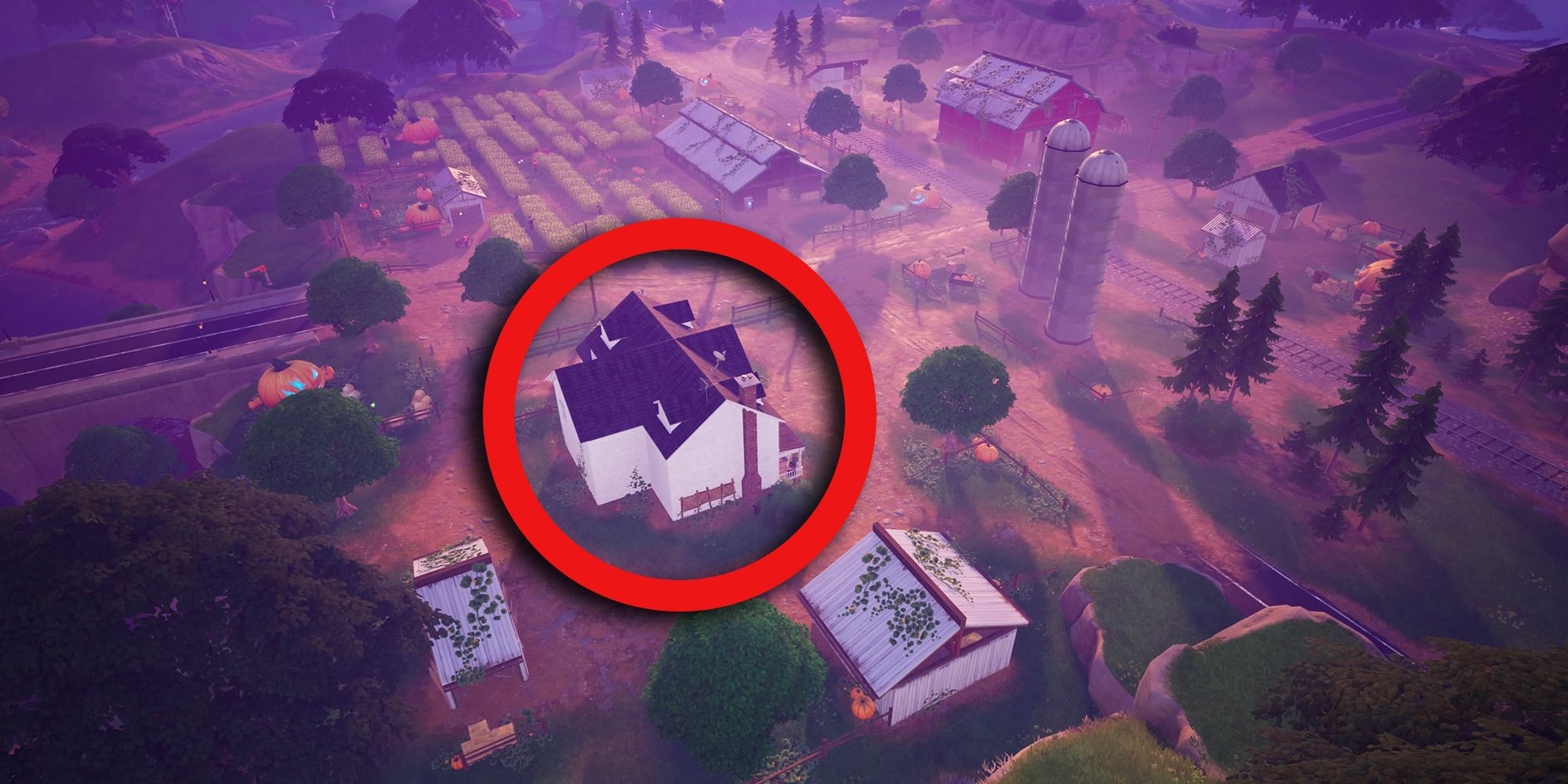 A casa onde Billy está localizado em Freaky Fields no mapa Fortnite