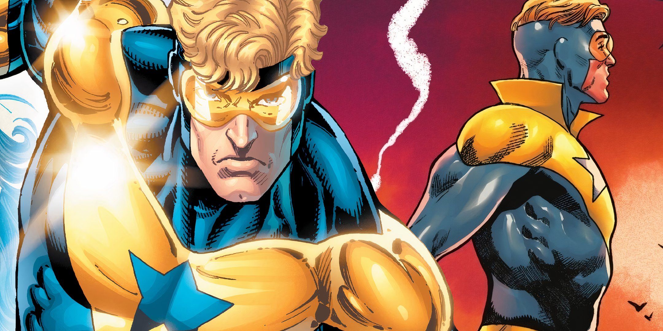 Booster Gold Traje moderno e antigo retorna DC