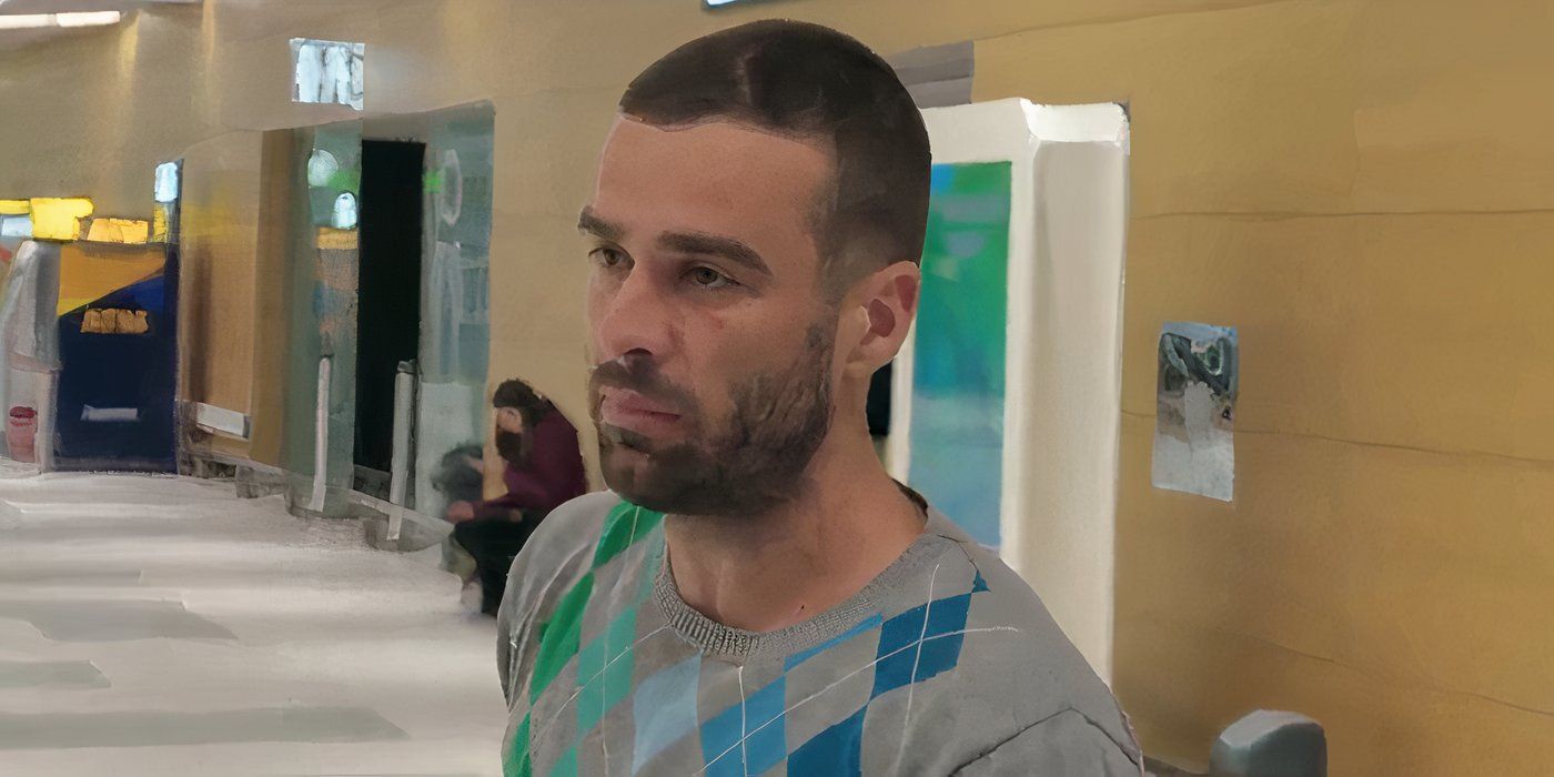 Bozo Vrdoljak in 90 Day Fiance at the airport looking concerned