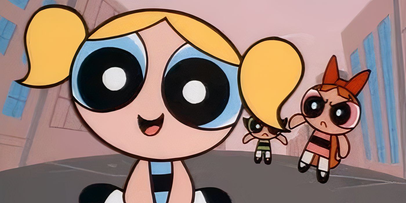 Bubbles talking to a squirrel in Power Puff irls