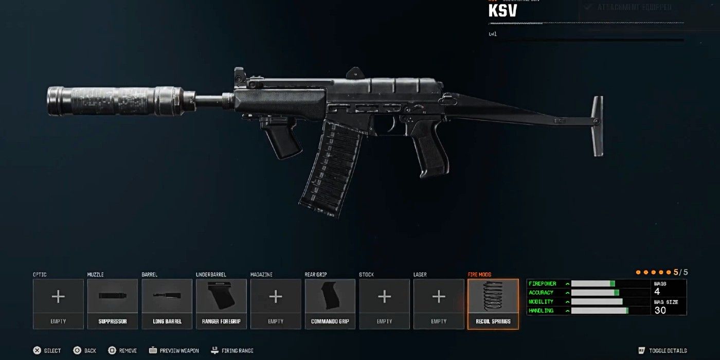 Call of Duty Black Ops 6 KSV Close Range Loadout With Attachments.