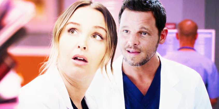 Camilla Luddington as Jo Wilson and Justin Chambers as Alex Karev in Grey's Anatomy