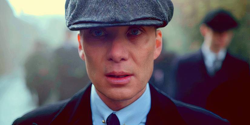 Cillian Murphy wearing a newsboy cap and a suit in Peaky Blinders season 6