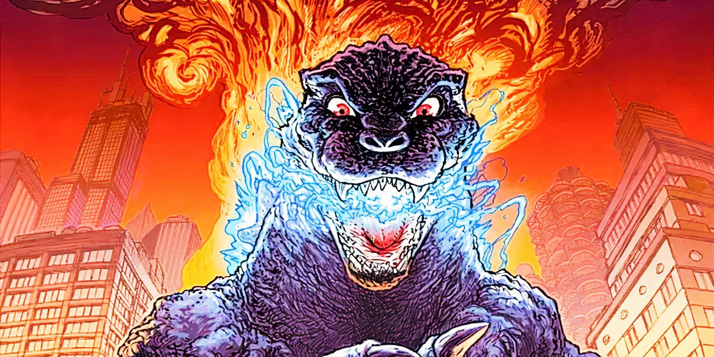 close-up-of-godzilla-with-blue-flames-shooting-out-of-his-mouth-as-a-city-burns-around-him Godzilla está se preparando para uma nova história de sucesso que começará no dia dos quadrinhos grátis