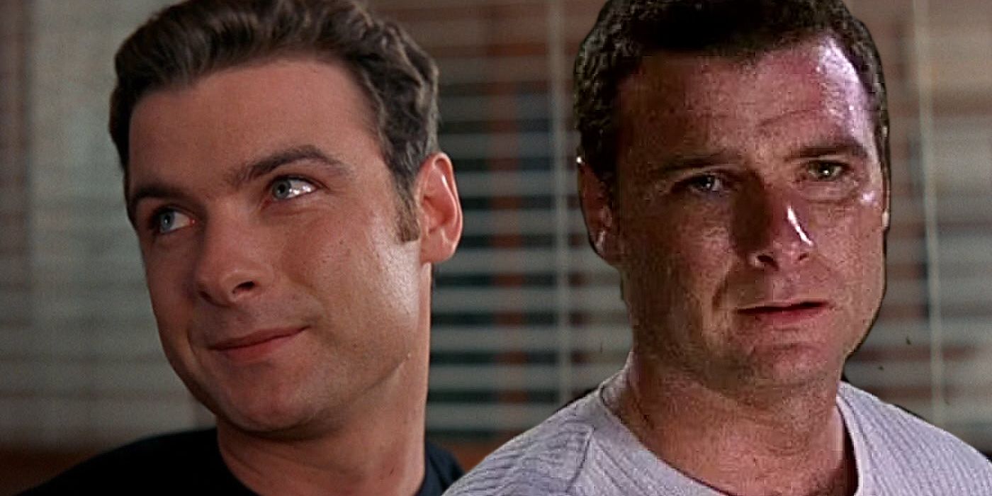 Collage of Cotton Weary (Liev Schreiber) in Scream 2