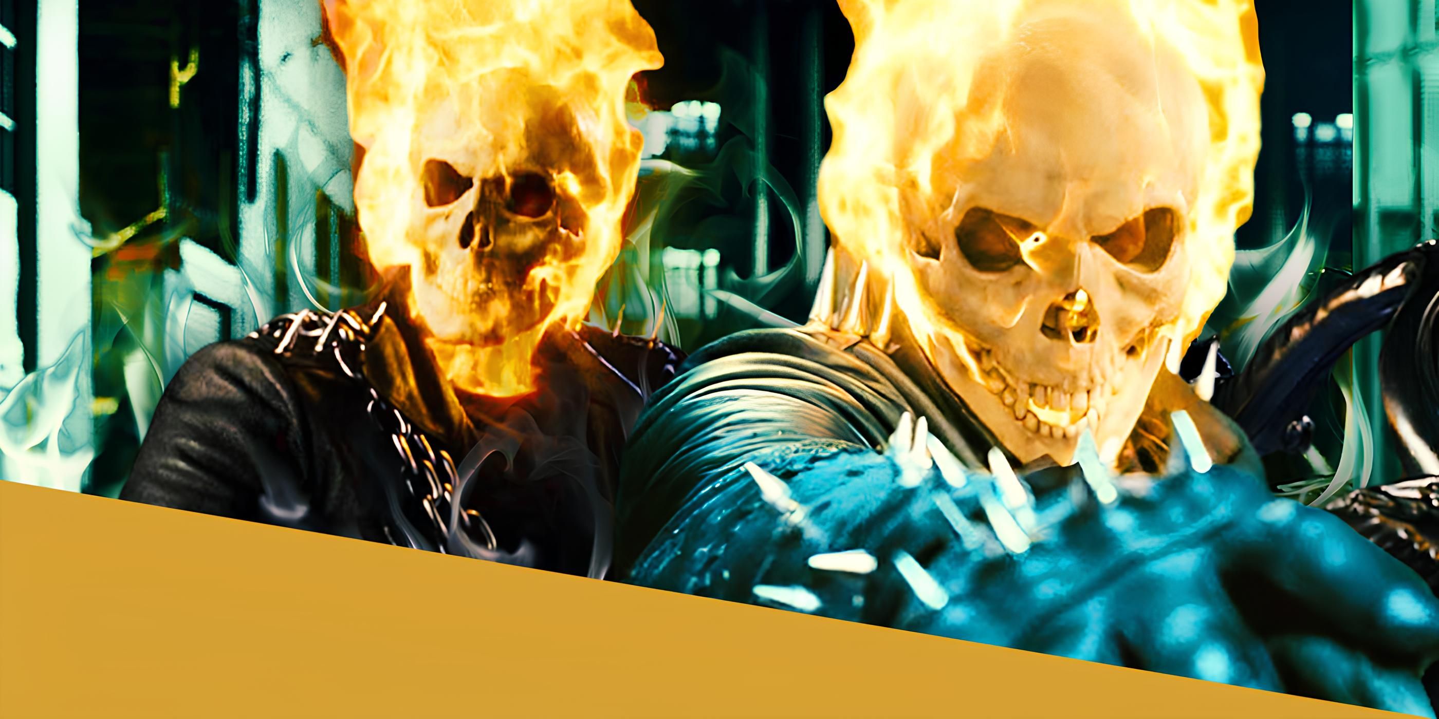 Collage of Nicolas Cage as Ghostrider