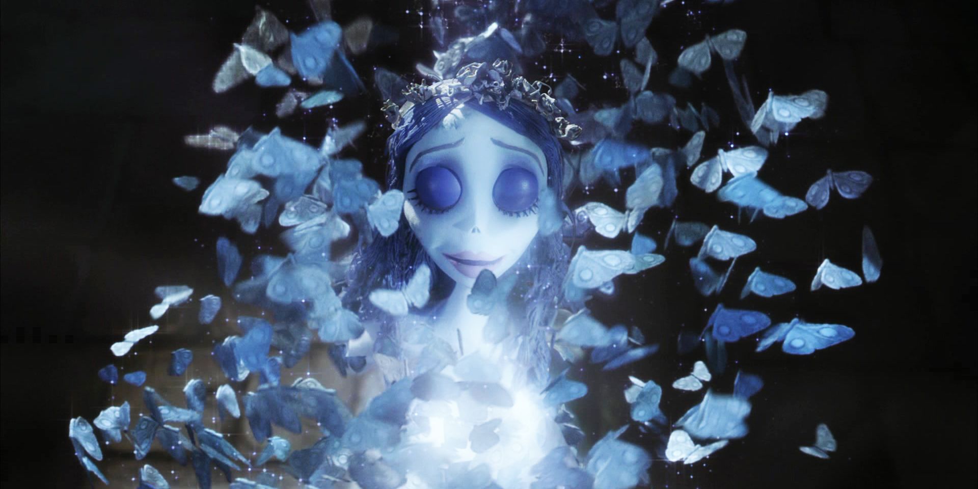 At the end of Corpse Bride, Emily turns into butterflies