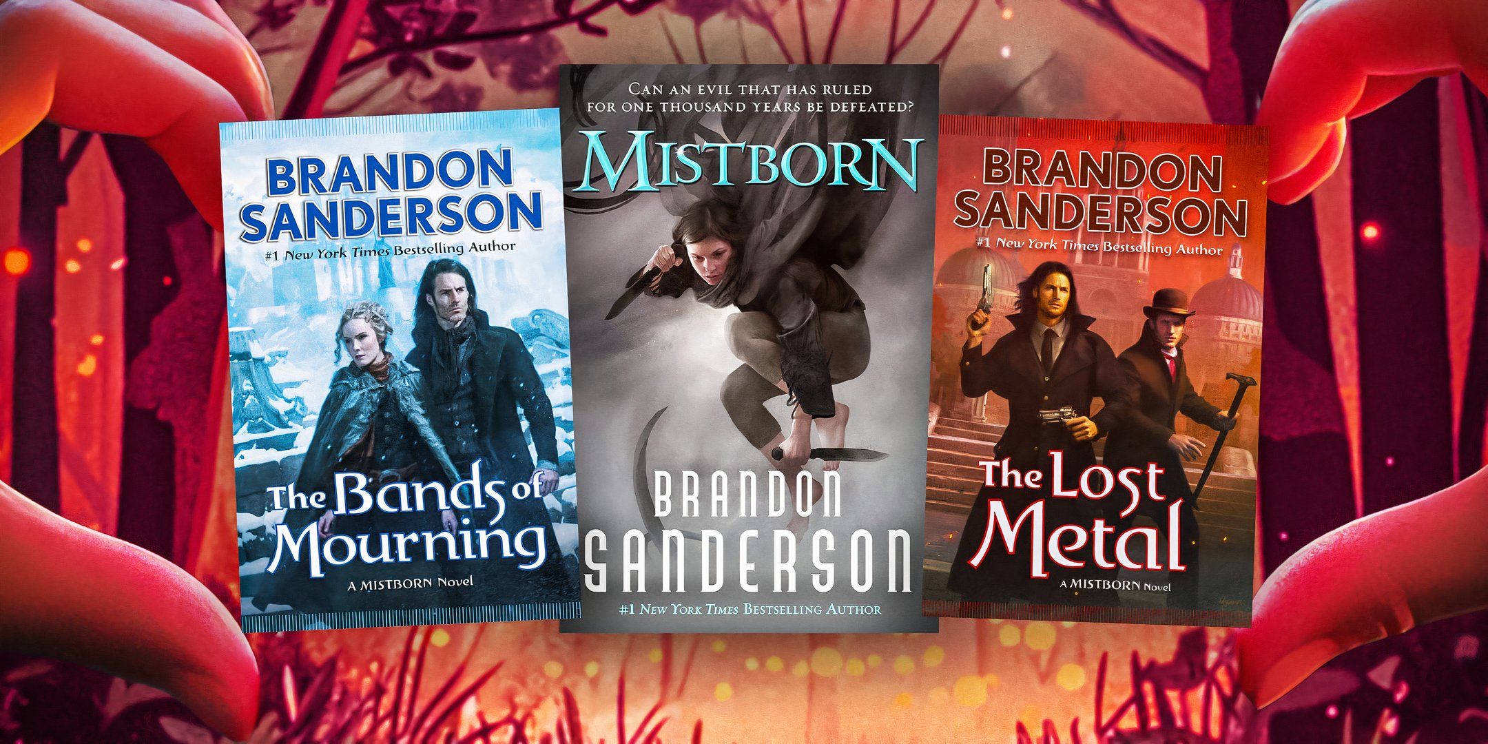 Portadas de los libros Mistborn de Brandon Sanderson