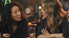 Cristina and Meredith talking at a bar in Grey's Anatomy