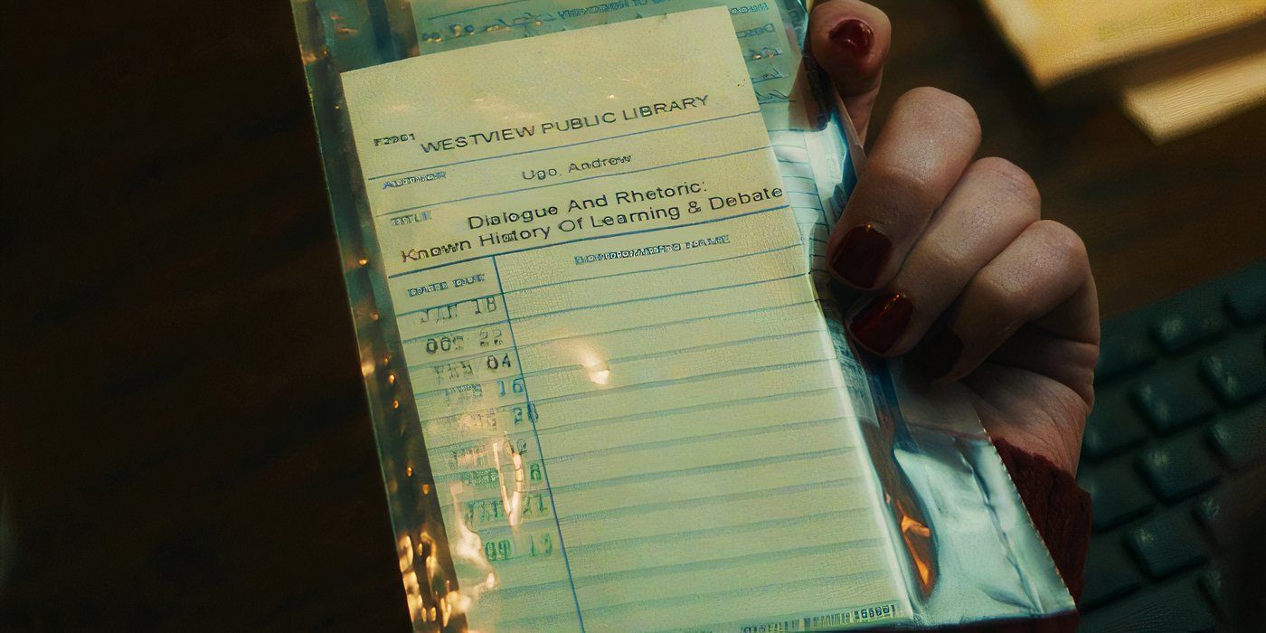 Darkhold library card in Agatha All Along episode 1