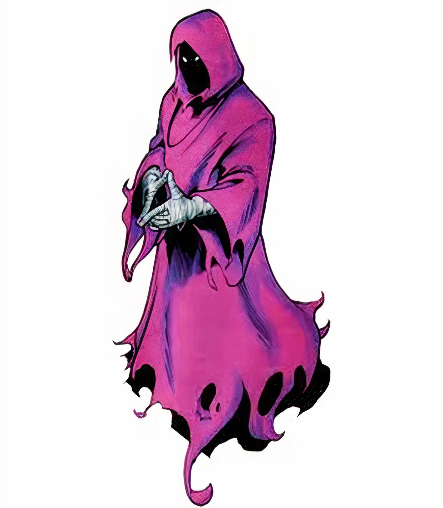 Comic book art: DC villain Time Trapper in a tattered purple robe