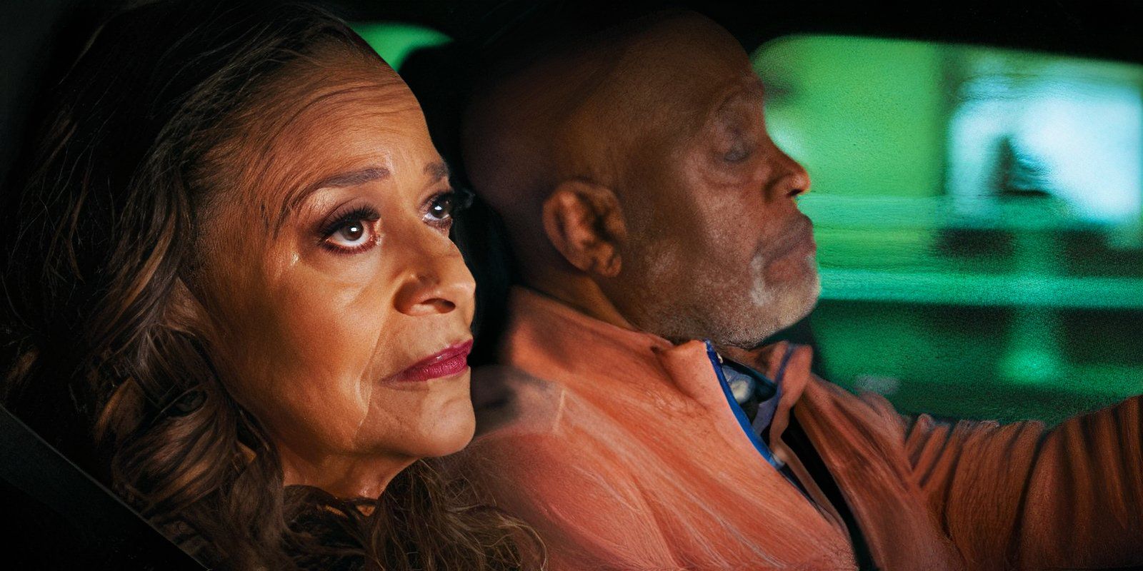 Debbie Allen as Catherine Fox and James Pickens Jr. as Richard Webber in Grey's Anatomy season 21 episode 2