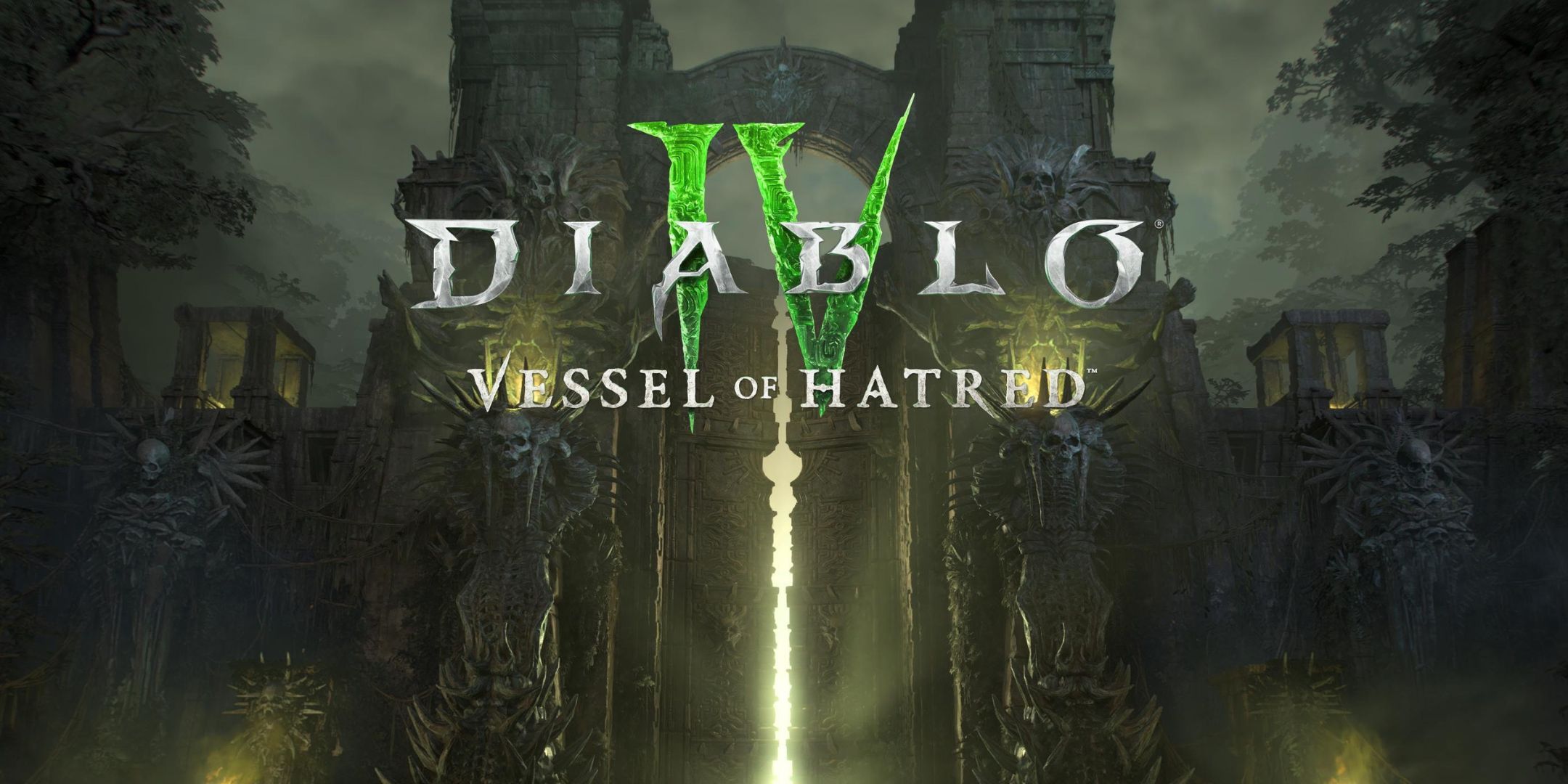 Diablo 4 Vessel of Hatred logo and opening screenshot