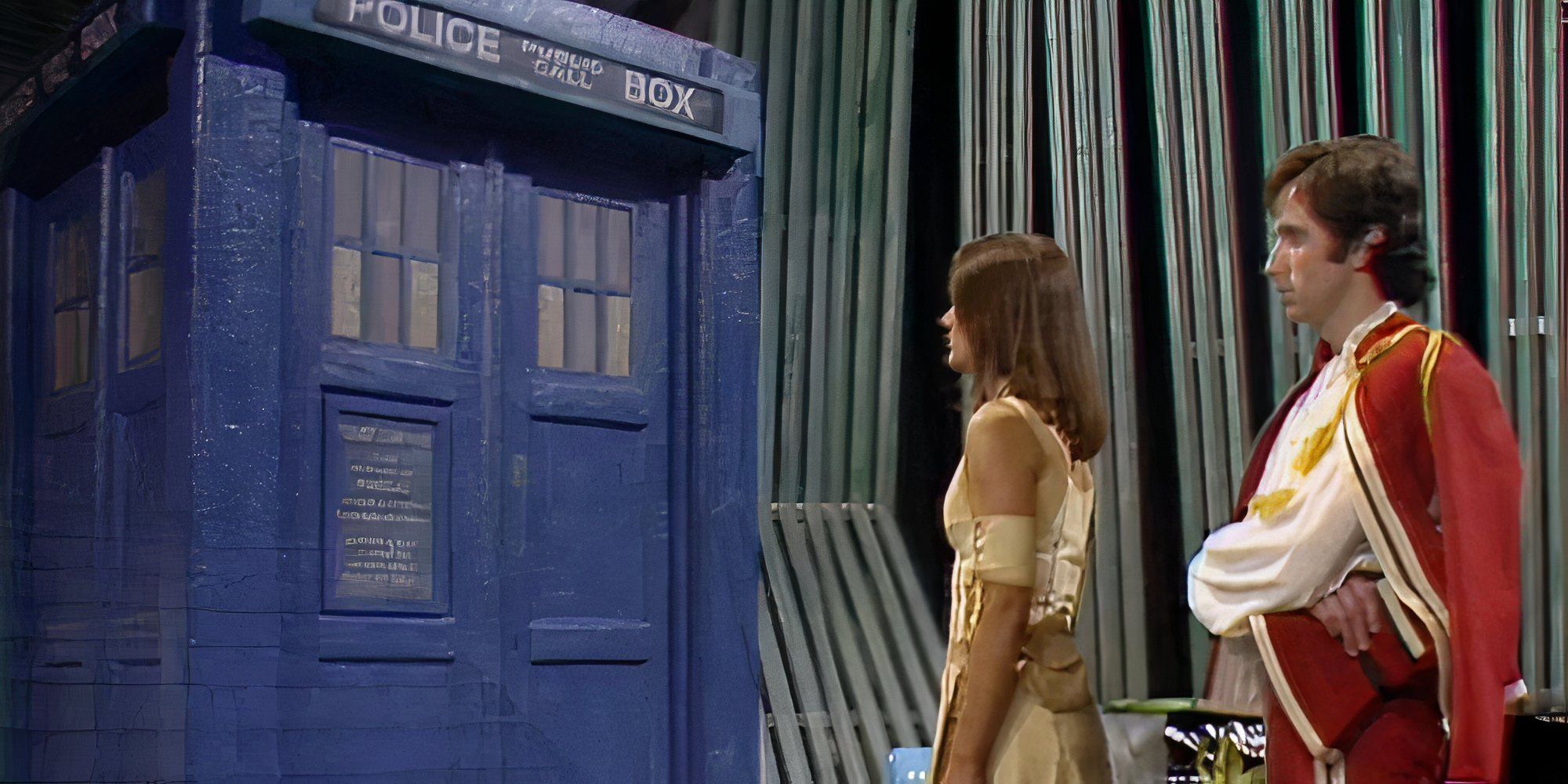 Doctor Who Louise Jameson as Leela Leaves the TARDIS