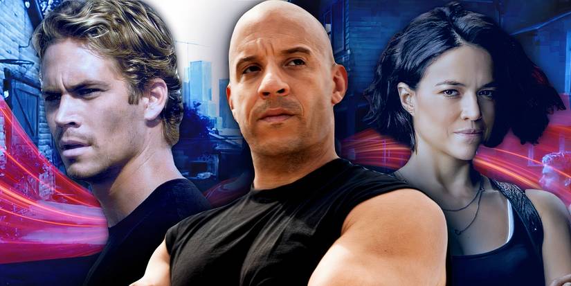 Dominic Toretto with Brian and Letty from Fast and Furious