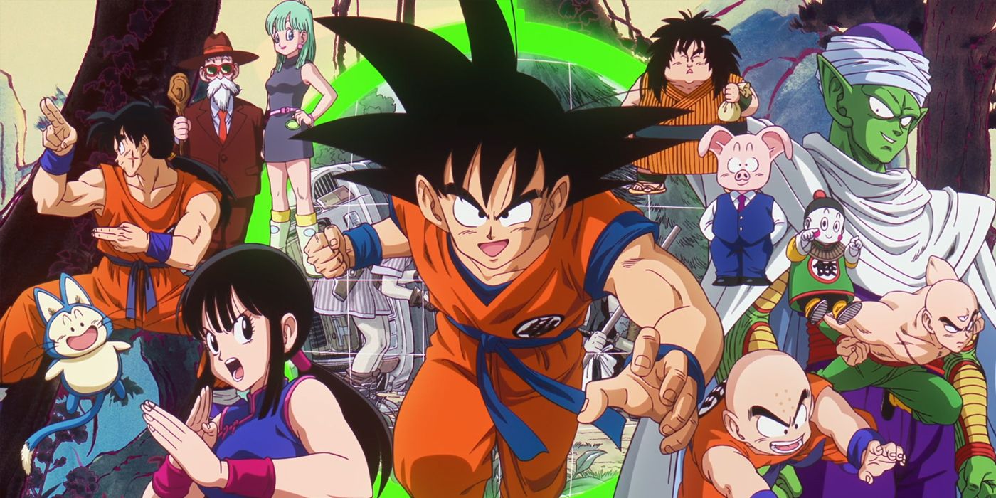 Una toma grupal de Goku y sus aliados desde la apertura de Dragon Ball Daima.