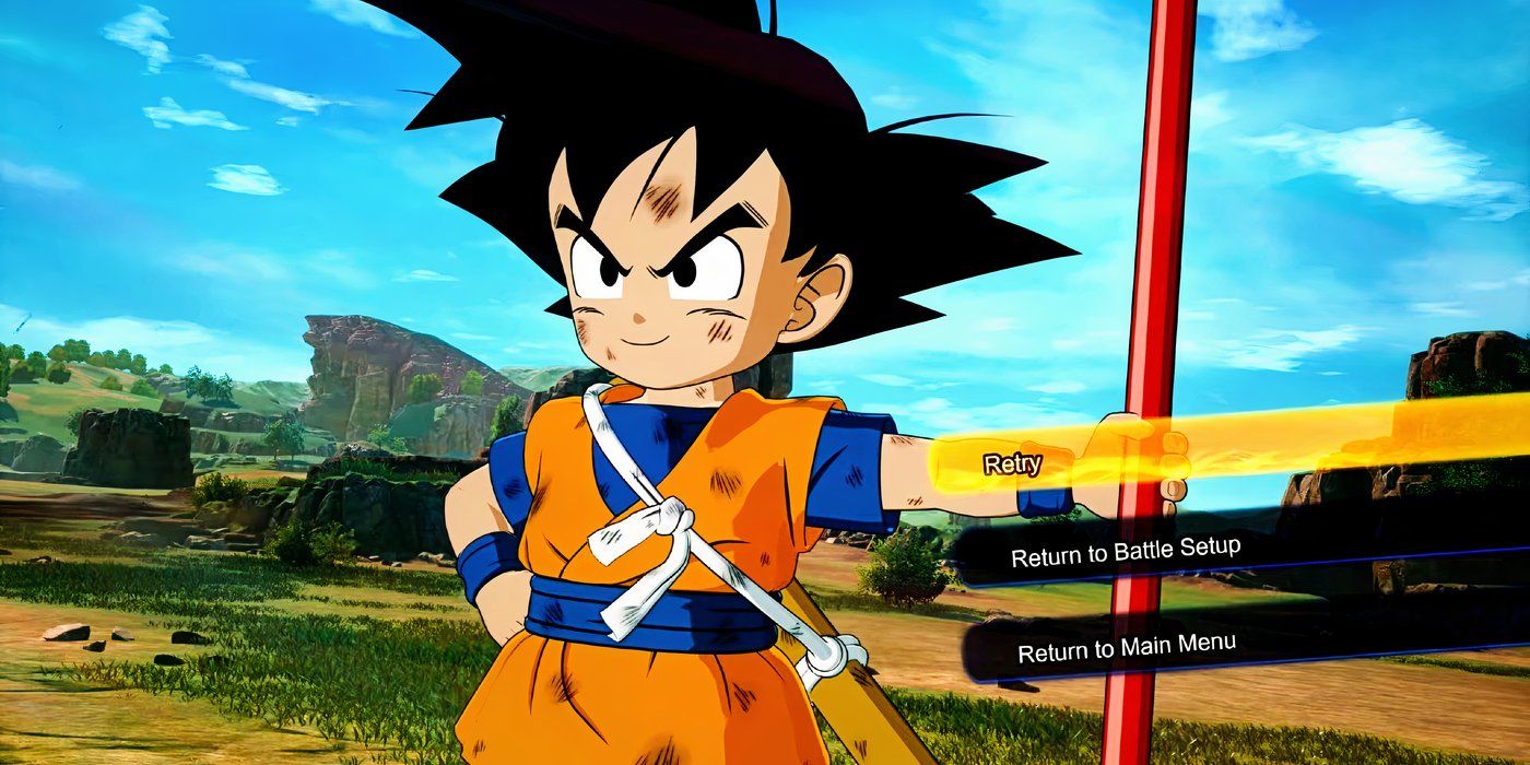 Dragon Ball Sparking Zero Daima Goku (Mini) standing with power pole.