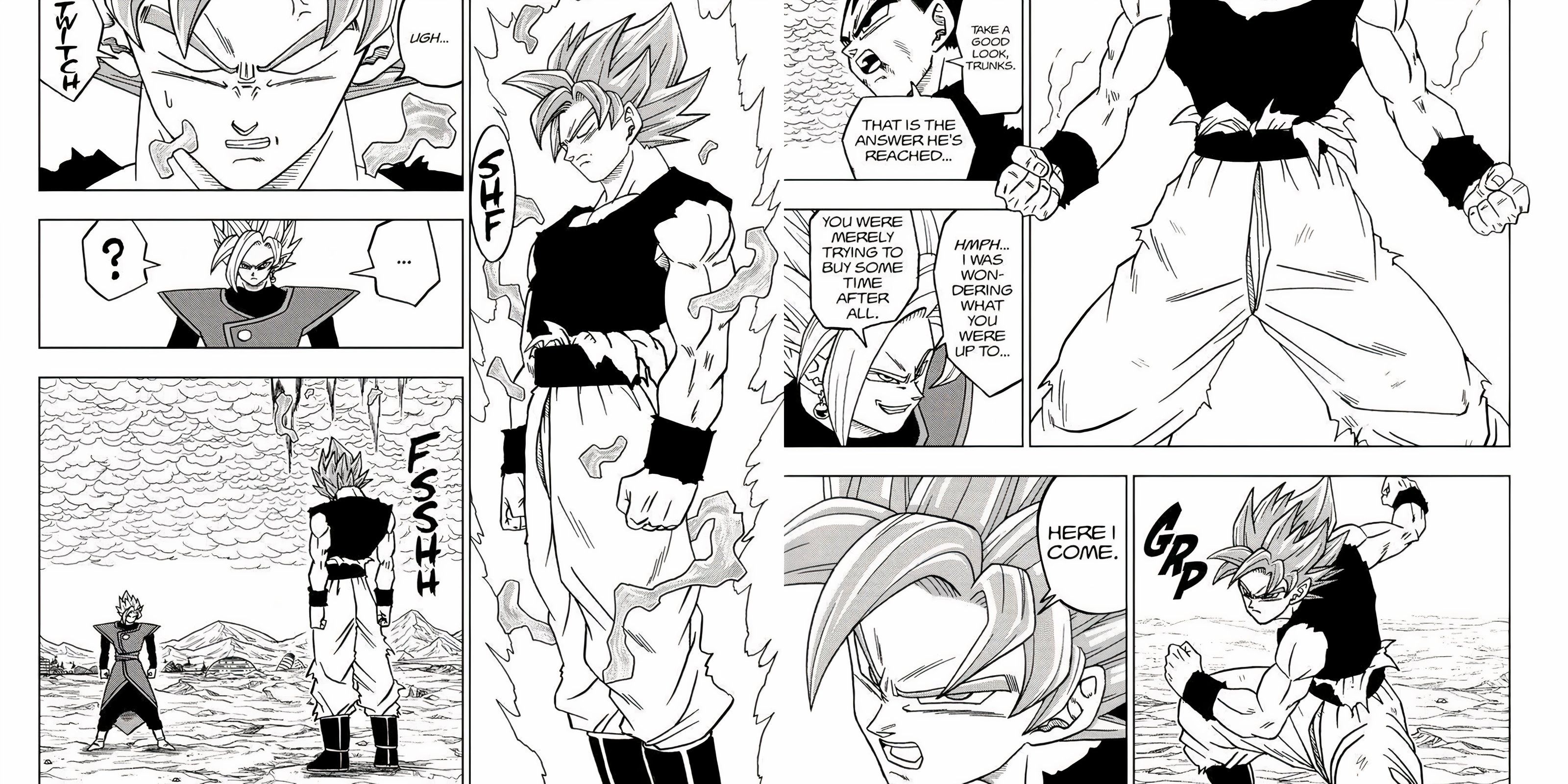 The first appearance of Perfected Super Saiyan Blue