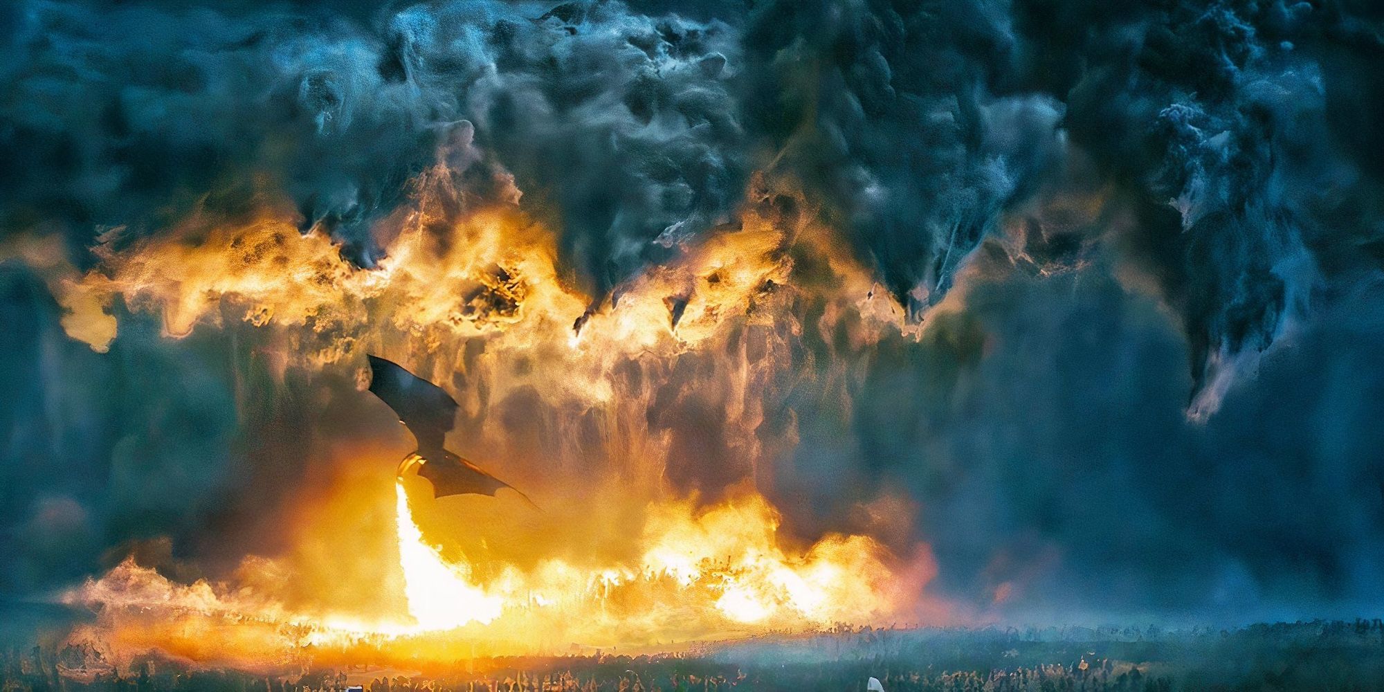 Dragons breathing fire at the Battle of Winterfell in Game of Thrones season 8