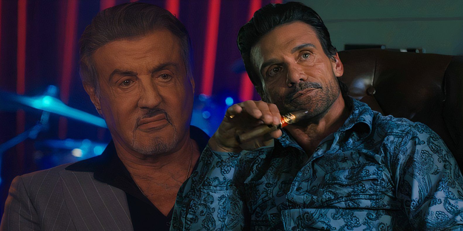 Dwight Manfredi (Sylvester Stallone) and Bill Bevilaqua (Frank Grillo) in Tulsa King season 2, episode 7