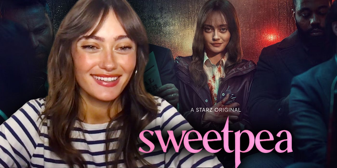 Ella Purnell smiling during Sweetpea interview