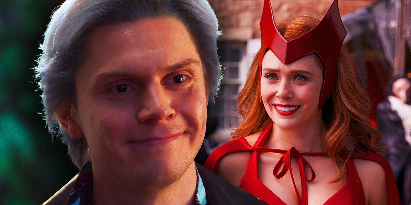 Evan Peters as Ralph Bohner as Quicksilver and the Scarlet Witch in WandaVision