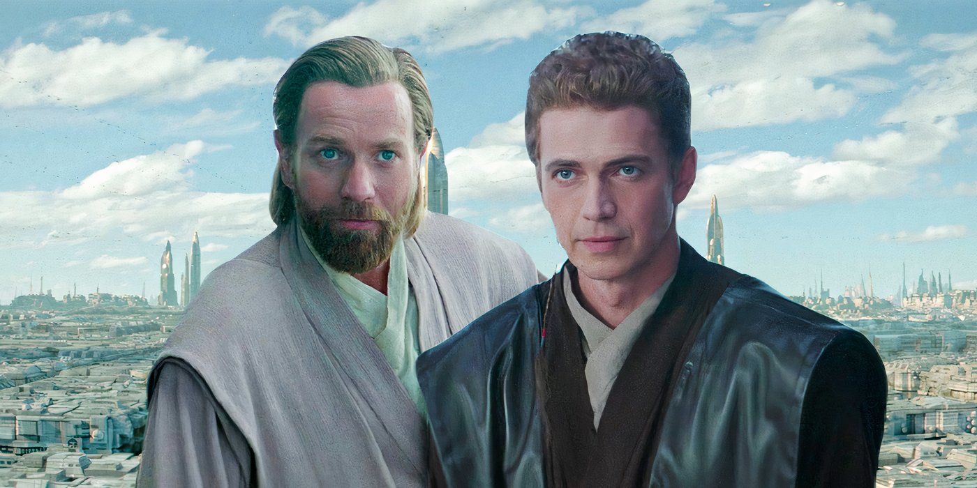 Ewan McGregor como Obi-Wan Kenobi y Hayden Christensen como Anakin Skywalker en la imagen personalizada de la temporada 2 de Obi-Wan Kenobi