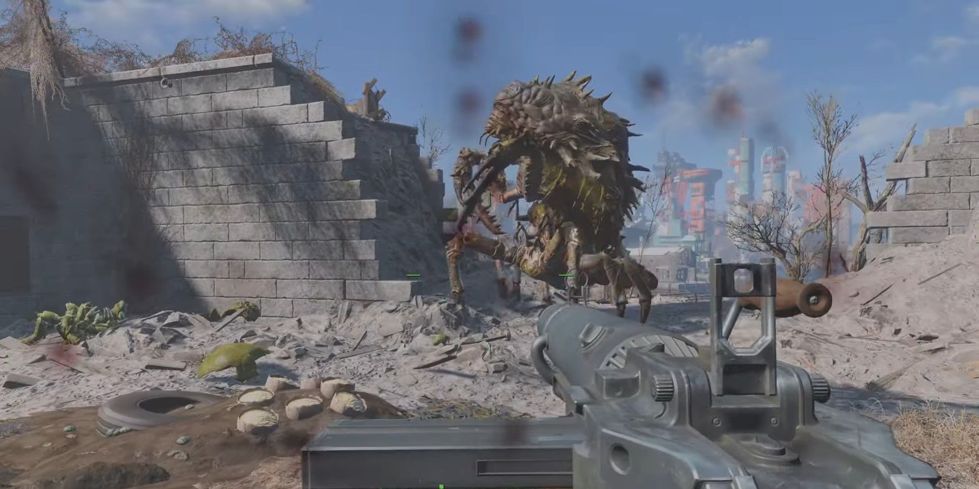 Queen Mirelurk being shot at in Fallout 4