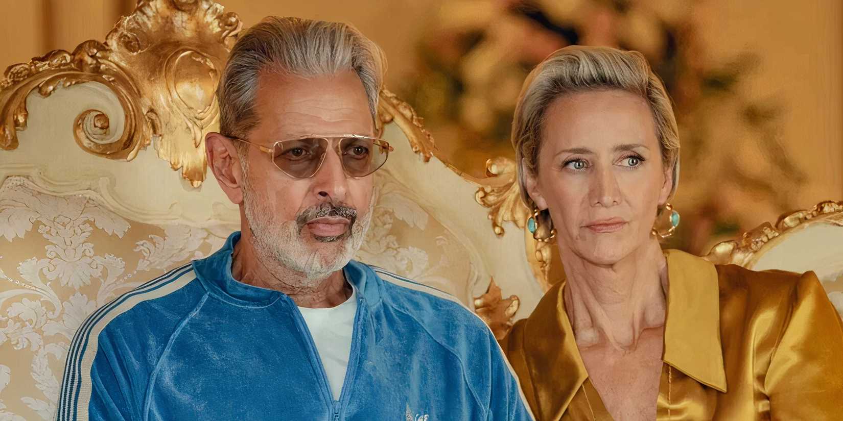 Janet McTeer sebagai Hera dan Jeff Goldblum Hades di Kaos Netflix