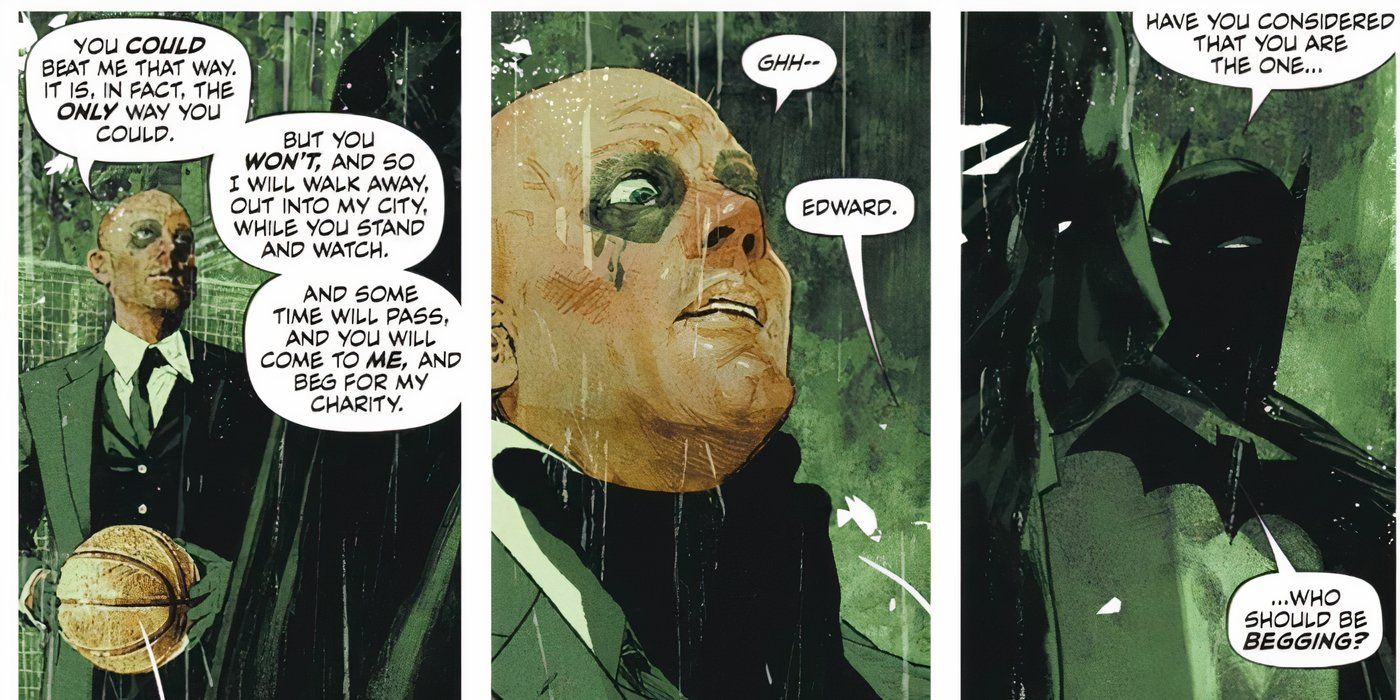 Batman: One Bad Day's Riddler ostenta maquiagem nos olhos e um sobretudo