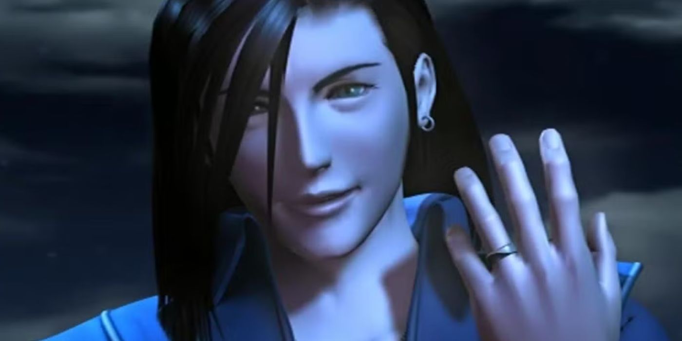 Final Fantasy 8 Laguna Loire holding up his hand, showing his engagement ring