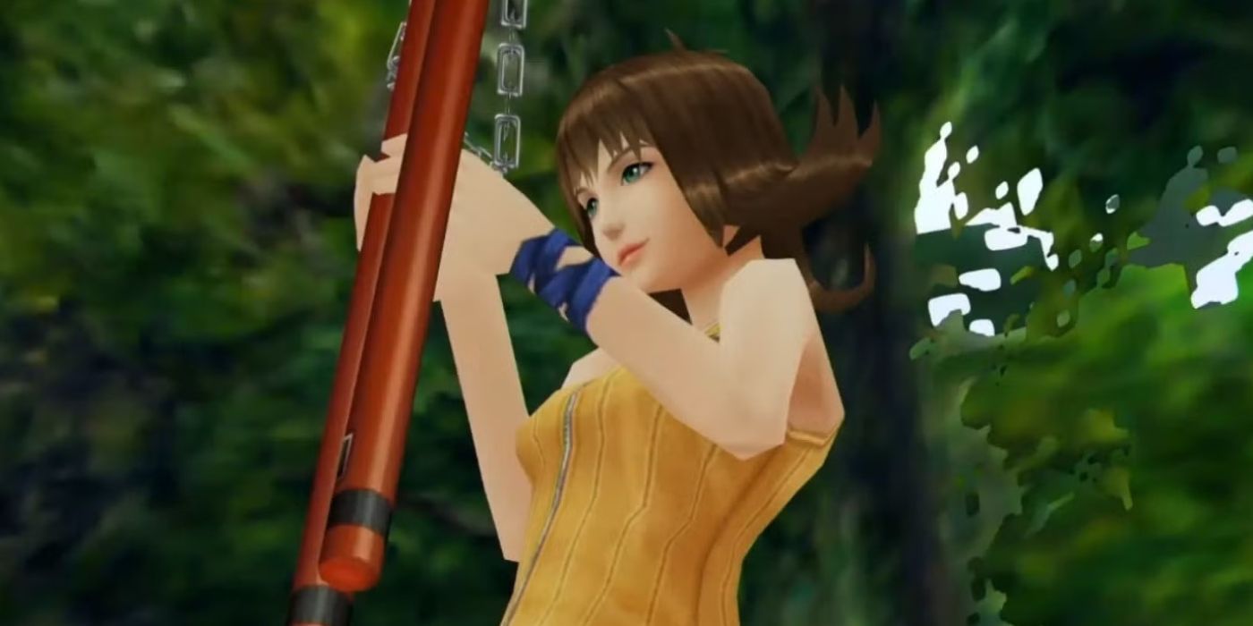 Final Fantasy 8 Selphie holding her weapon