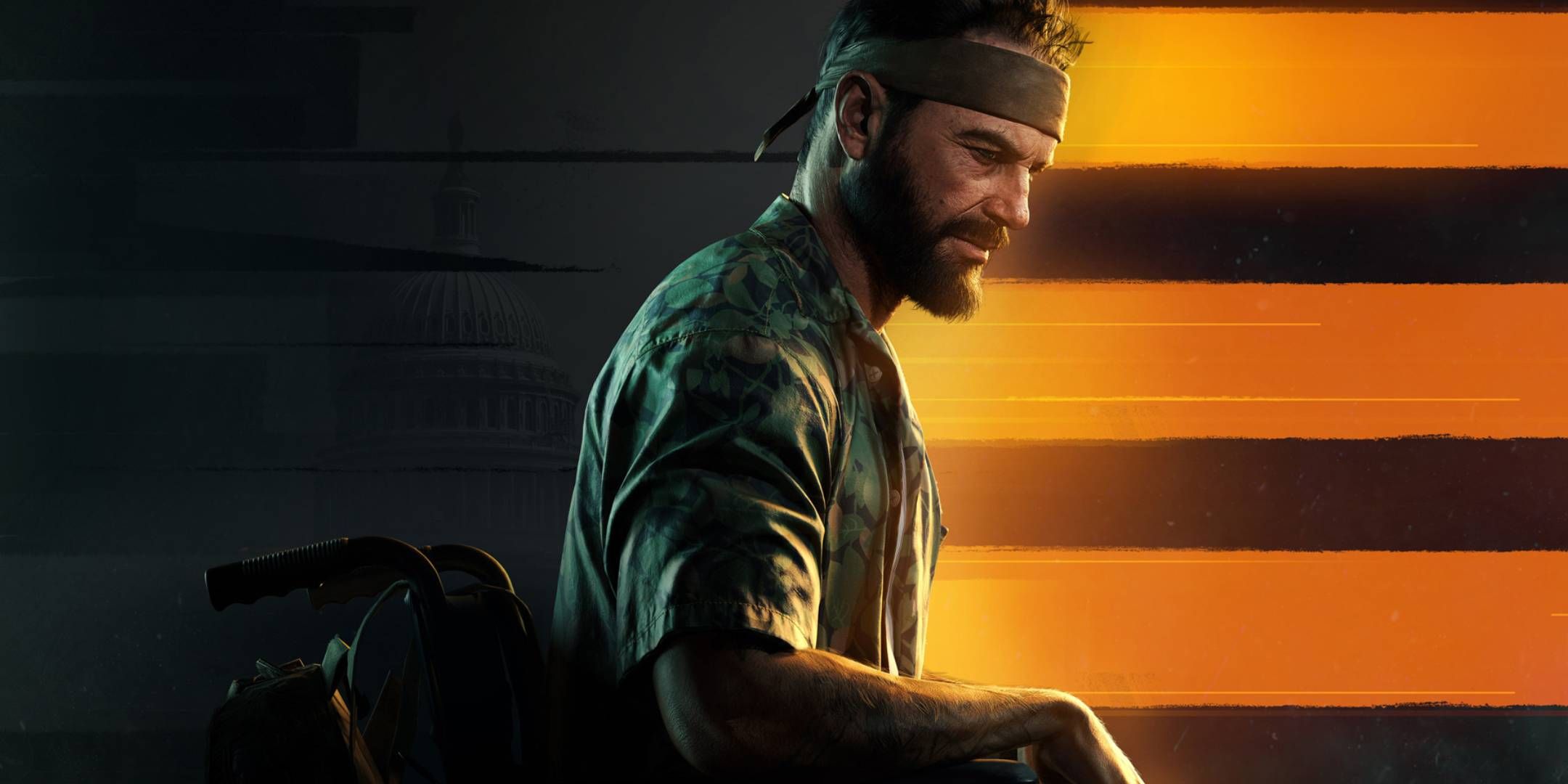 Frank Woods sat in a wheelchair while wearing a bandana in Call of Duty Black Ops 6.